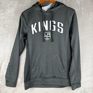 NHL Los Angeles Kings Hoodie Mens‎ Small Charcoal Grey Performance Pullover NEW
